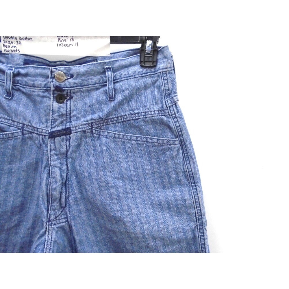 Vintage Marithé François Girbaud shorts Men Size 32 Denim Geometric stitch USA - Picture 6 of 11